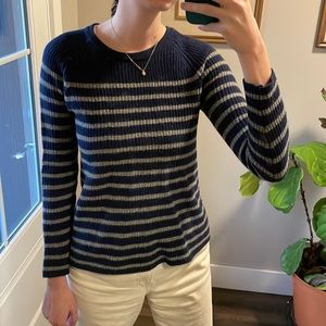Navy Stripe Merino Wool Madewell Sweater